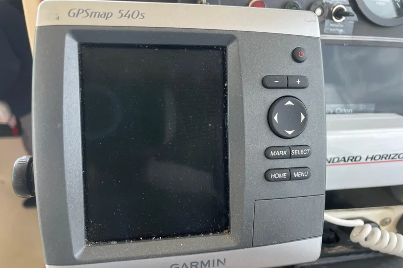 Slide: The Image of Garmin GPSmap 540s on 1998 Albin 28 Tournament Express boat dashboard. - 9