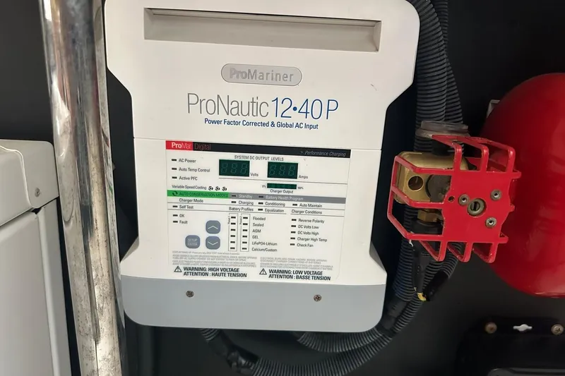 Slide: The Image of ProMariner ProNautic 12-40P charger in a 2017 Monterey 360 Sport Coupe boat. - 82