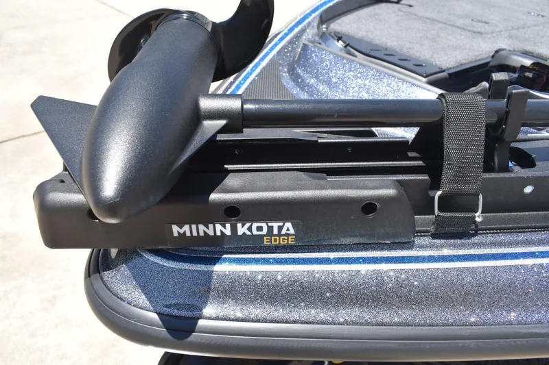Slide: The Image of Minn Kota Edge trolling motor on 2026 Triton 179 TrX boat deck. - 45