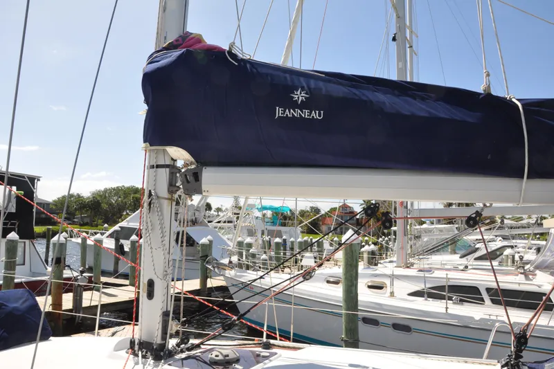 Slide: The Image of Jeanneau Sun Odyssey 36i sailboat docked, 2010 model. - 4