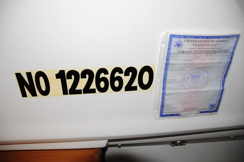 Slide: The Image of Hull number and documentation on Jeanneau Sun Odyssey 36i, 2010 model. - 55