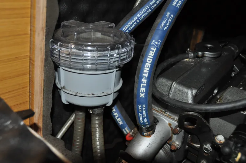 Slide: The Image of Engine compartment of 2010 Jeanneau Sun Odyssey 36i with Trident-Flex marine hoses. - 67