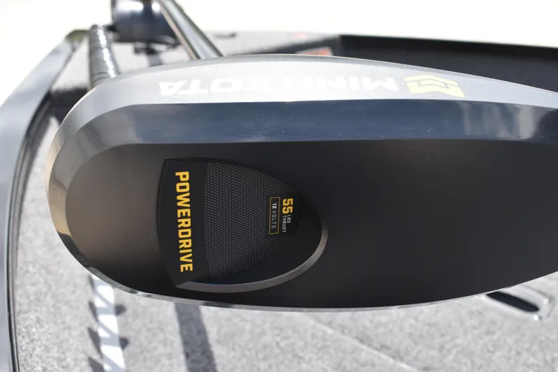 Slide: The Image of Minn Kota PowerDrive motor on 2026 Lowe Fishing Machine 1625WT boat. - 13