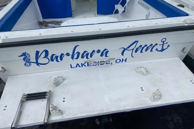 Slide: The Image of 2007 Baha Cruisers 251 GLE boat with "Barbara Ann" name, Lakeside, OH. - 11