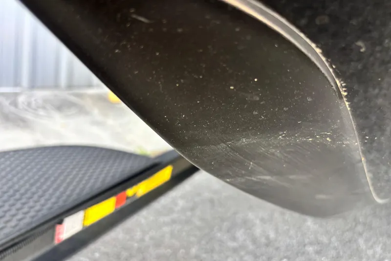 Slide: The Image of Close-up of 2023 Ranger Z520R Cup-Equipped boat detail, showcasing sleek design and texture. - 2