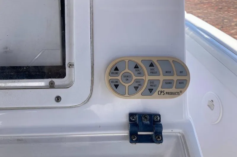 Slide: The Image of Control panel on a 2005 Donzi 35 ZF Daytona boat, featuring CPS Products interface. - 34