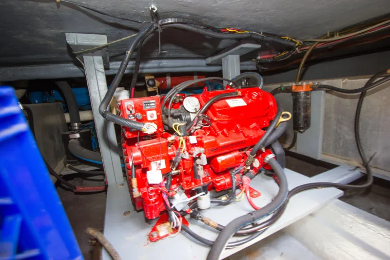 Slide: The Image of Red engine in the engine room of a 1984 Californian LRC. - 31