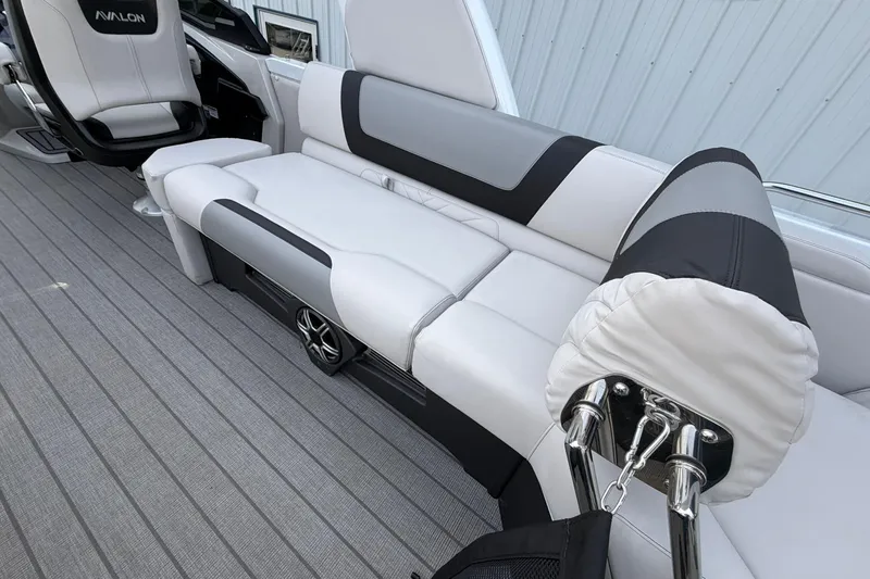 Slide: The Image of 2026 Avalon Excalibur Quad Lounge interior with sleek, modern seating and stylish design. - 25