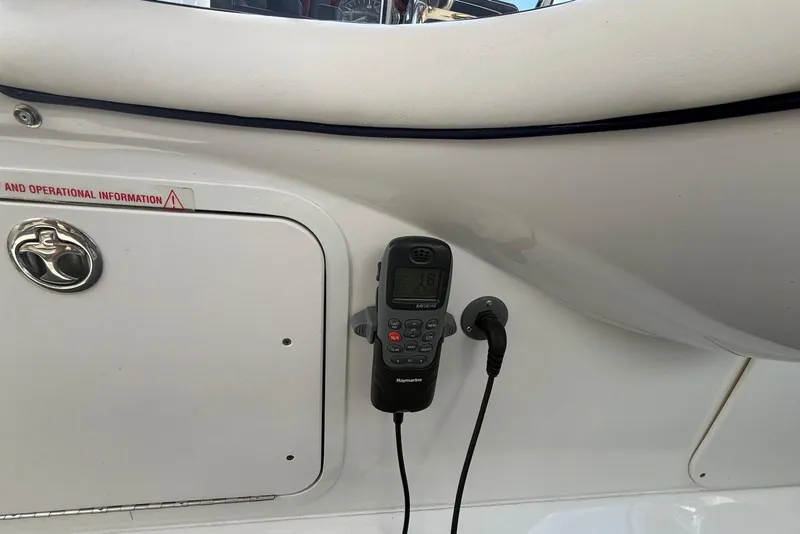 Slide: The Image of Control panel on 2006 Sea Ray 44 Sedan Bridge yacht with Raymarine device. - 20