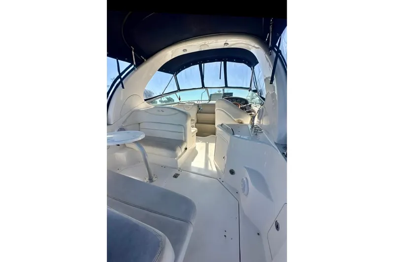 Slide: The Image of Interior view of 2006 Sea Ray Sundancer 280 boat with seating and helm. - 6