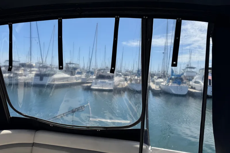 Slide: The Image of View from Chaparral Signature 350, 2006, overlooking marina with docked boats. - 70
