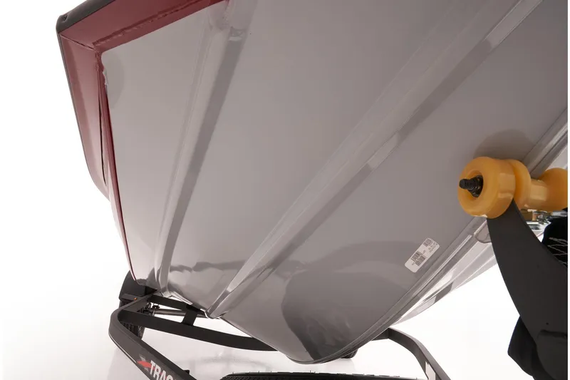 Slide: The Image of 2023 Tracker Pro Team 195 TXW Tournament Edition boat deck with seating and equipment. - 9