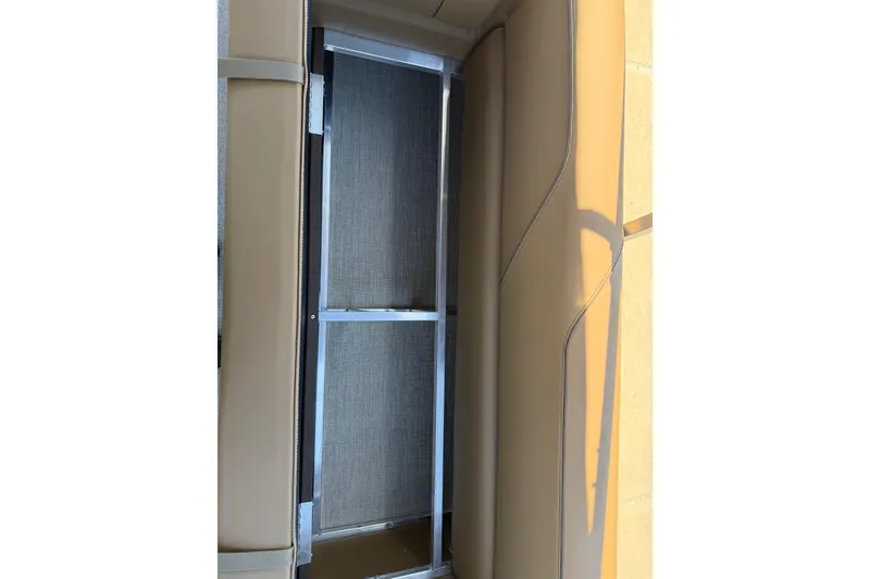 Slide: The Image of 2026 Avalon VENTURE QUAD LOUNGE interior detail with beige upholstery and metal frame. - 42