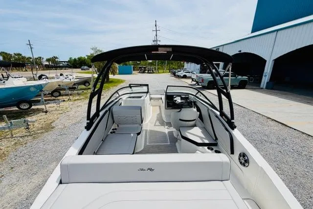 Slide: The Image of 2025 Sea Ray SPX 210 boat interior with sleek design and modern features. - 9