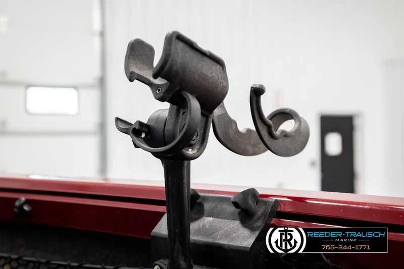 Slide: The Image of Rod holder on 2018 Ranger VS1882 WT boat, Reeder-Trausch Marine branding visible. - 52