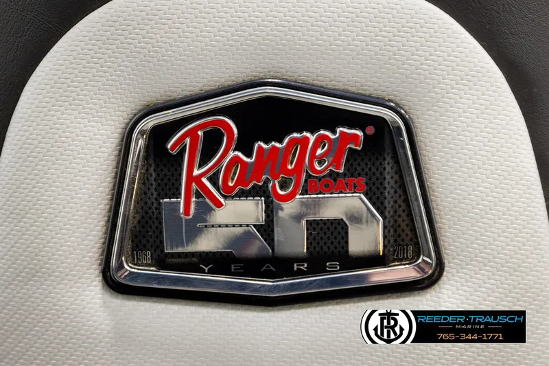 Slide: The Image of Ranger Boats 50th anniversary emblem on 2018 VS1882 WT model. - 54