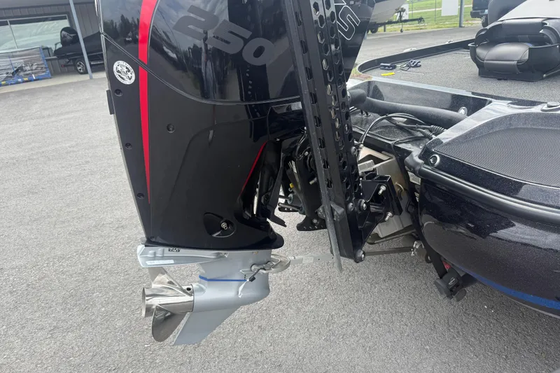 Slide: The Image of 2019 Nitro Z21 Pro boat with powerful 250 horsepower outboard motor. - 12