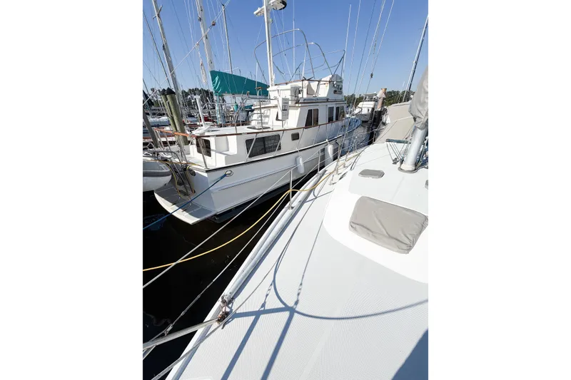 Slide: The Image of Sailboat docked at marina, Catalina 36 MkII, 1996 model, sunny day. - 10