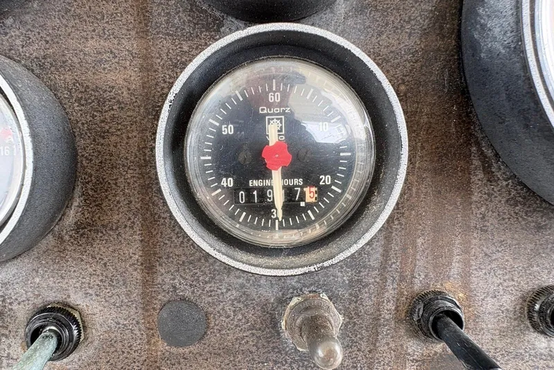 Slide: The Image of Engine of a 1988 Viking 41 Convertible boat, showcasing mechanical components. - 28