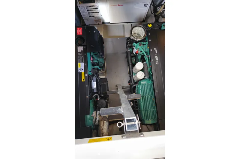Slide: The Image of Engine compartment of a 2018 Prestige 460 yacht featuring IPS 600 system. - 43