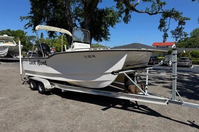 The Image of 2013 Tideline 190 boat on trailer in sunny outdoor setting. - 1