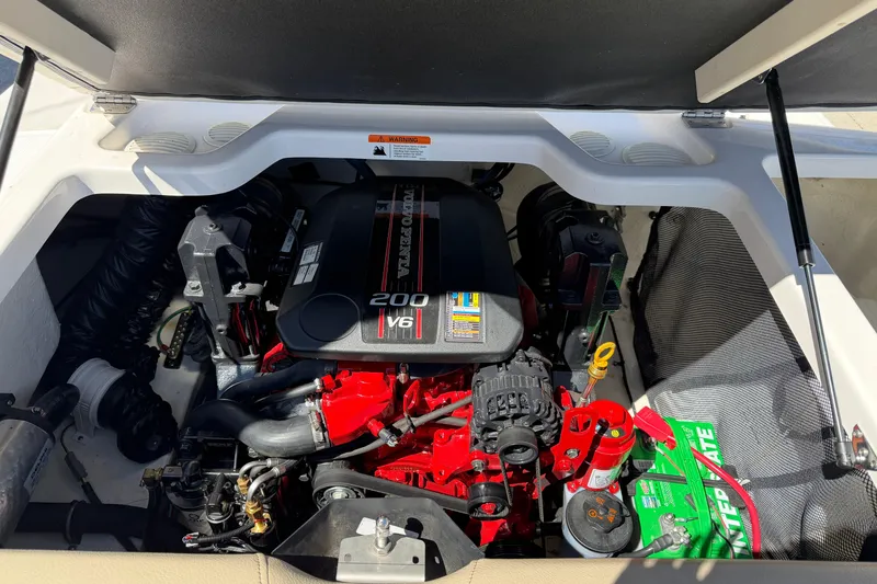 Slide: The Image of Engine compartment of a 2013 Regal 1900 Bowrider with Volvo Penta V6 engine. - 22
