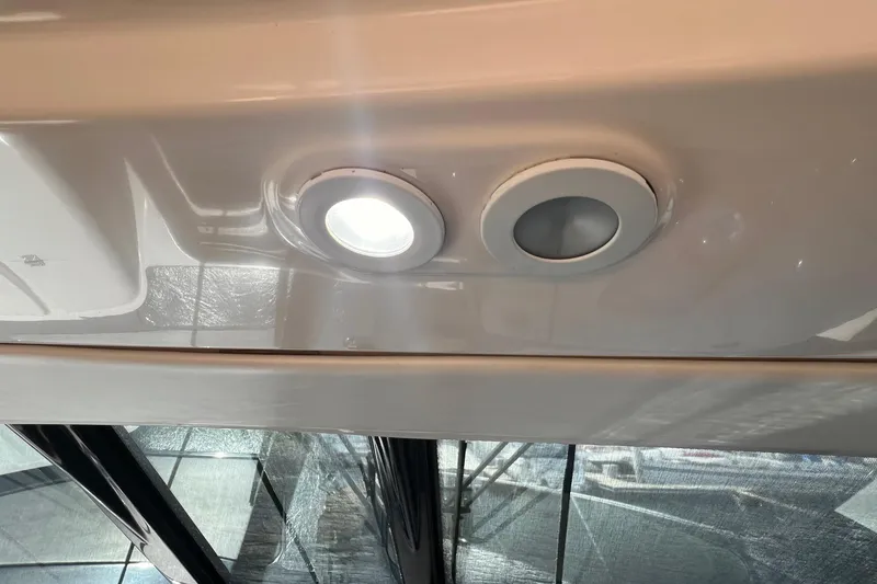 Slide: The Image of Ceiling lights on a 2008 Tiara Yachts 3500 Sovran, showcasing modern interior design. - 17