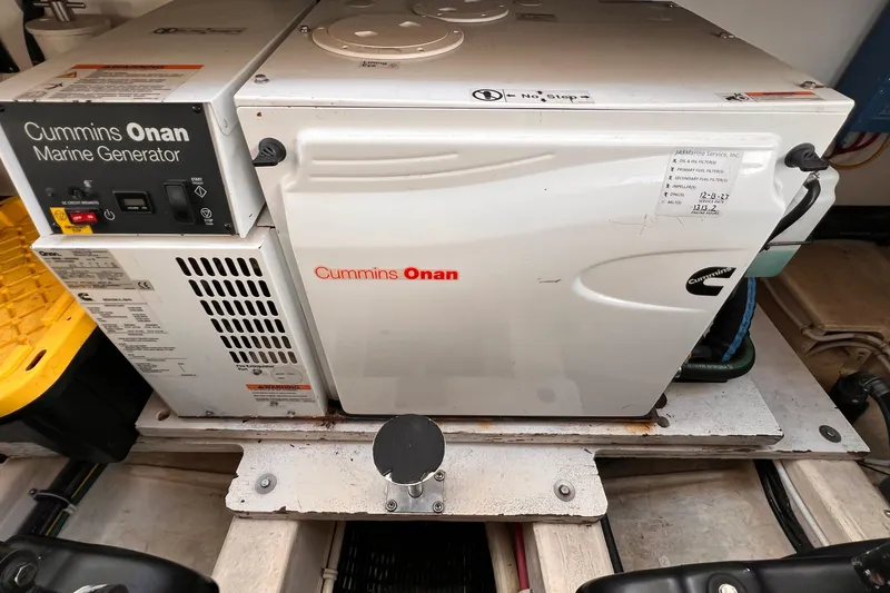 Slide: The Image of Cummins Onan marine generator in 2008 Tiara Yachts 3500 Sovran engine room. - 53