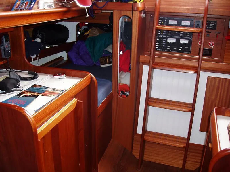 Slide: The Image of Interior of a 2006 Bristol Channel Cutter 28 with wooden finish. - 27