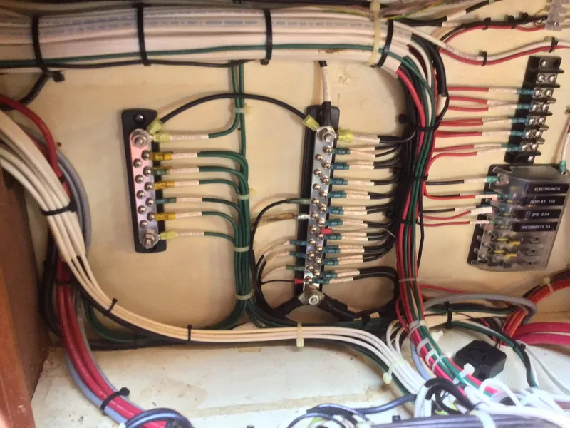 Slide: The Image of Electrical wiring in a 2006 Bristol Channel Cutter 28. - 41
