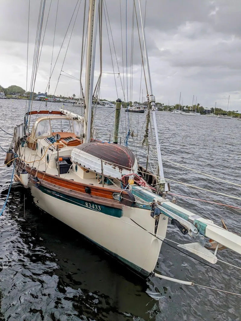 Slide: The Image of 2006 Bristol Channel Cutter 28 sailboat docked in harbor. - 45