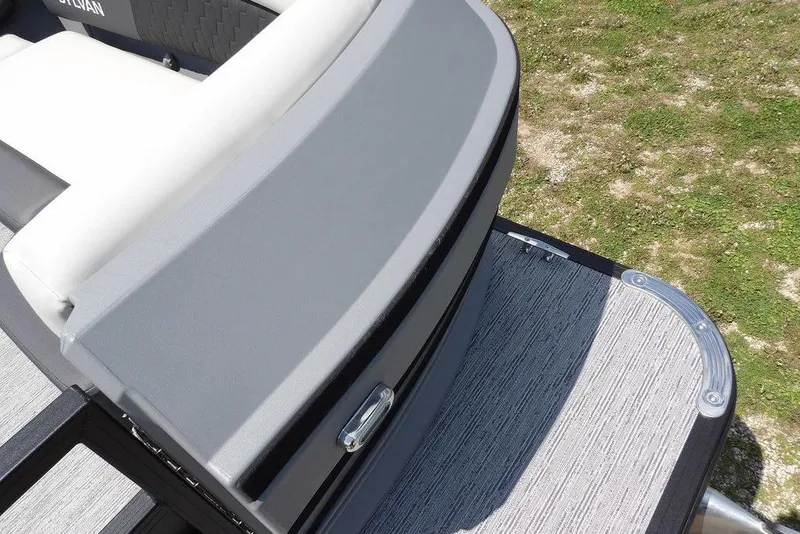 Slide: The Image of 2026 Sylvan R-22 LZ DH boat with sleek seating and deck design. - 10