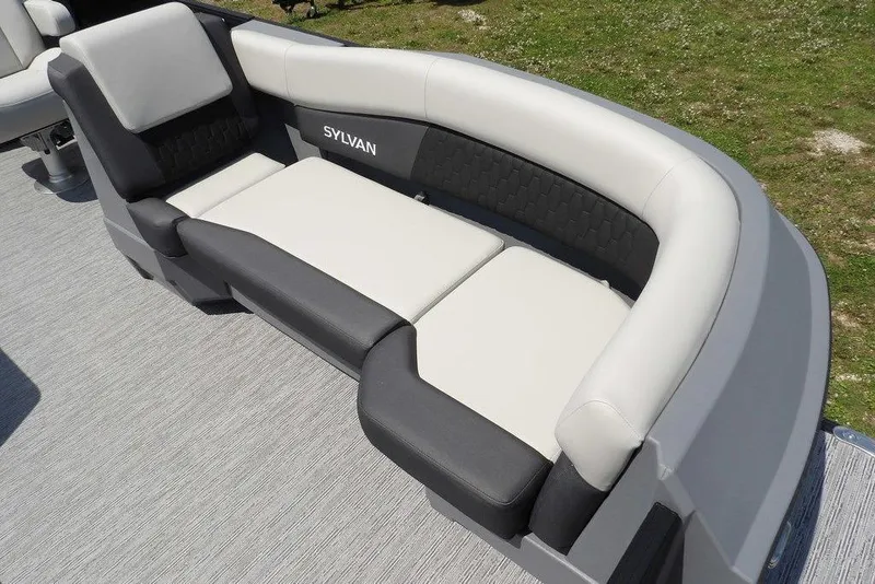 Slide: The Image of 2026 Sylvan R-22 LZ DH boat seating with sleek, modern design and comfortable upholstery. - 16