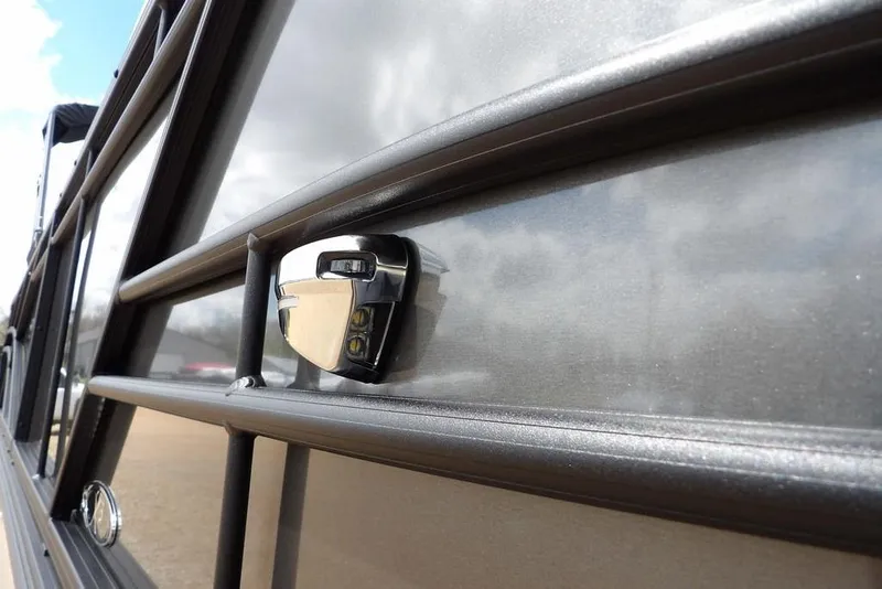 Slide: The Image of Close-up of 2026 Sylvan X3 CLZ DH exterior detail, showcasing sleek metallic design. - 47