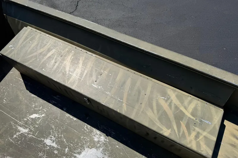 Slide: The Image of 2008 Tracker Grizzly 1648 T Blind Duck Edition boat interior with camouflage pattern. - 8