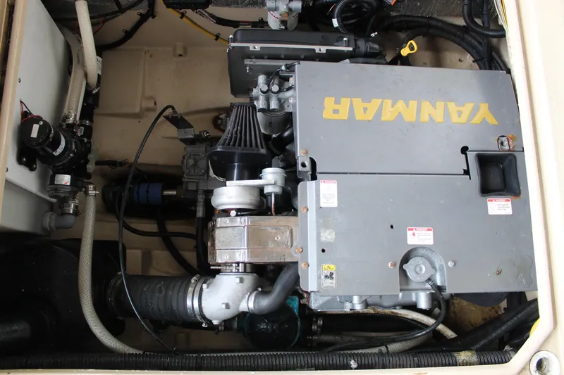 Slide: The Image of Engine compartment of a 2011 Ranger Tugs R-27 with Yanmar engine. - 24