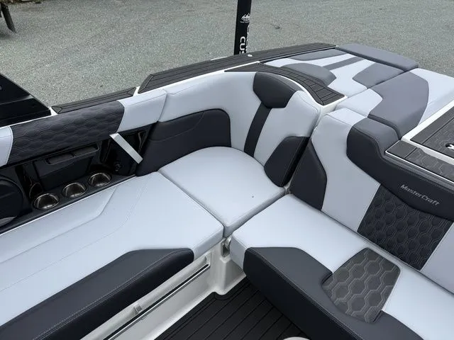 Slide: The Image of Interior of 2026 MasterCraft XT22 with modern seating. - 18