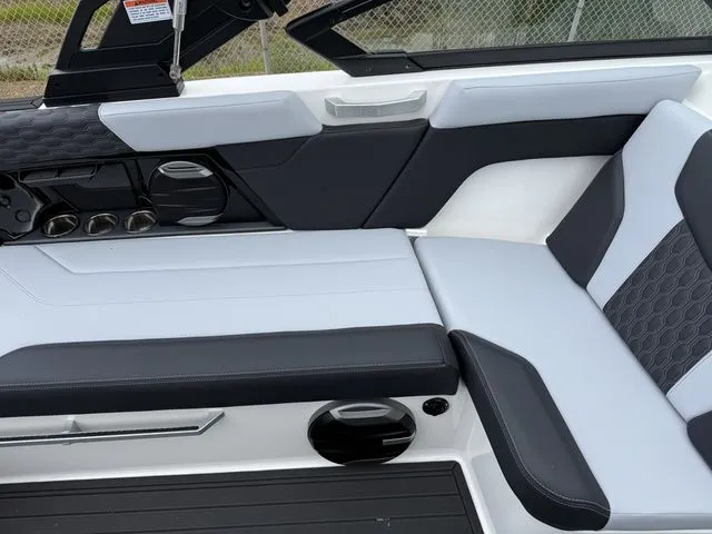 Slide: The Image of 2026 MasterCraft XT22 interior with stylish seating. - 22