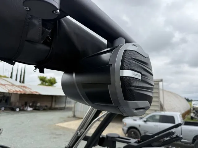 Slide: The Image of Speaker mounted on a 2026 MasterCraft XT22 boat. - 30