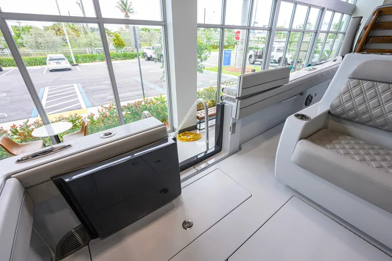 Slide: The Image of Interior of 2026 Valhalla Boatworks V-37, featuring luxurious seating and modern design. - 49