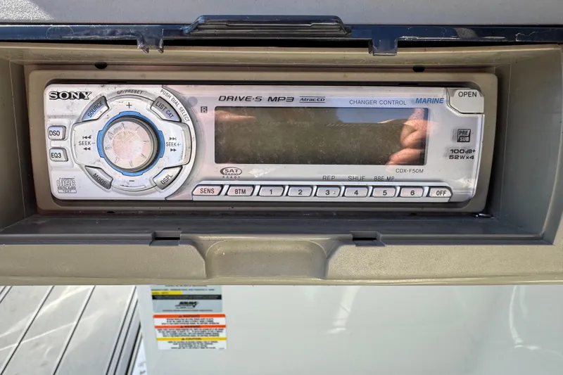 Slide: The Image of Sony marine stereo system in a 2007 Crownline 240 EX boat. - 29