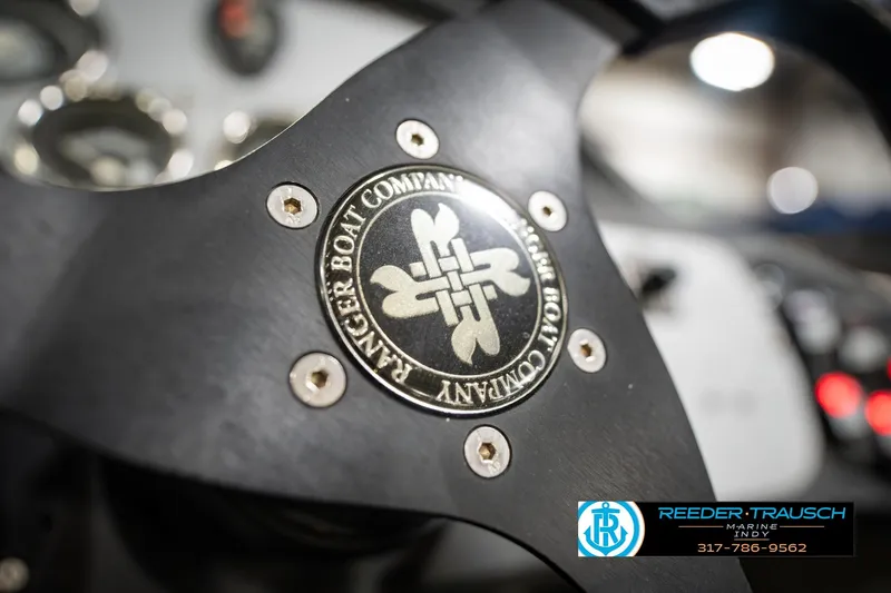 Slide: The Image of Close-up of a 2007 Ranger 188 VS steering wheel with logo and emblem. - 32