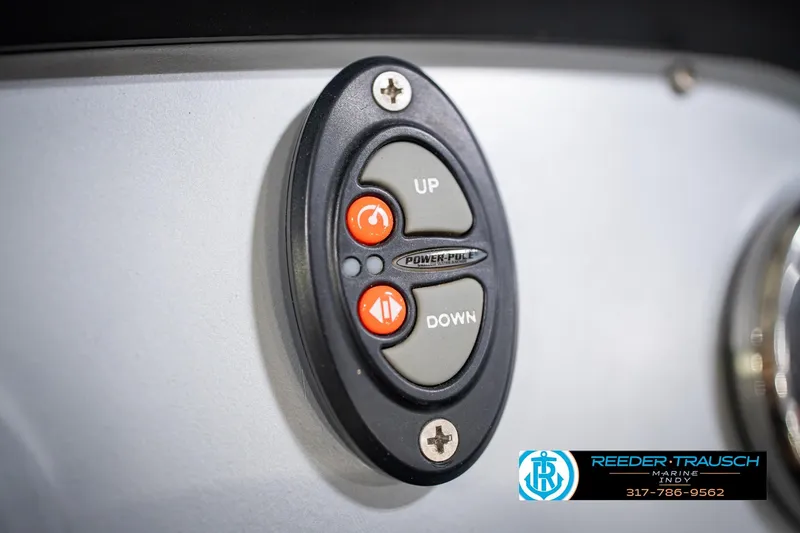 Slide: The Image of Control panel of a 2007 Ranger 188 VS boat with Power-Pole buttons. - 36