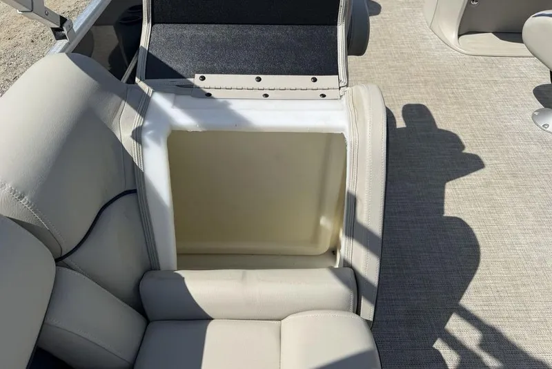 Slide: The Image of 2022 Berkshire 24RFX LE pontoon boat on trailer at Foothills Marine Center. - 9