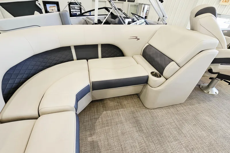 Slide: The Image of Luxurious seating in 2019 Bennington SX 22 Premium Stern Radius pontoon boat interior. - 12