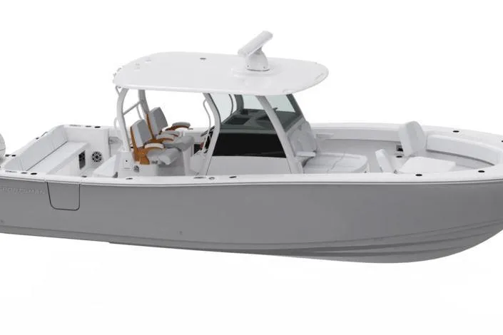 The Image of 2026 Sportsman Heritage 231 Center Console boat, sleek design, white hull, spacious seating. - 1