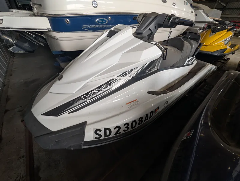 Slide: The Image of 2016 Yamaha VX1050A-RB jet ski in storage facility. - 5