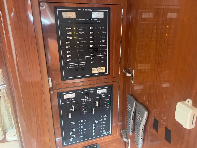 Slide: The Image of Regal 3560 Express 2005 control panel with switches and indicators. - 22