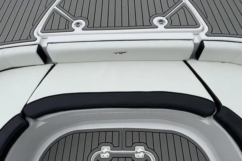 Slide: The Image of 2026 Tidewater 2500 Carolina Bay boat interior with sleek seating and modern design. - 14