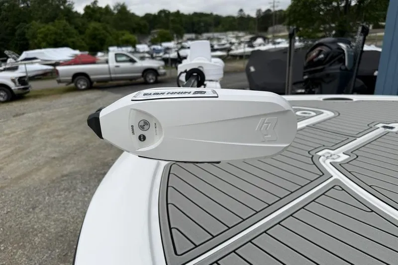 Slide: The Image of 2026 Tidewater 2500 Carolina Bay boat with advanced trolling motor on deck. - 20